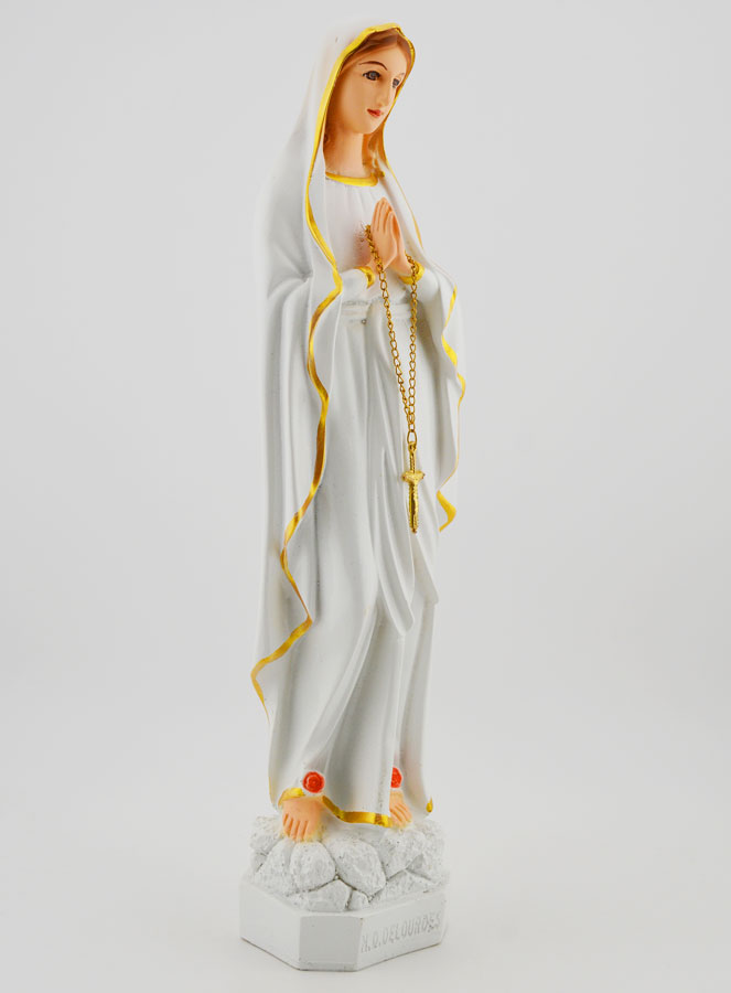 Statue Vierge Marie de Lourdes Polychromée - 30 cm (pic 3)