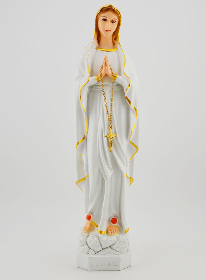 Statue Notre Dame de Lourdes Polychromée - 30 cm (pic 1)