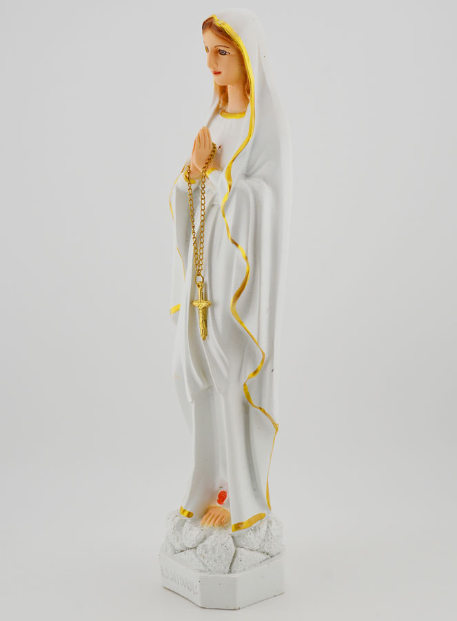 Statue Notre Dame de Lourdes Polychromée - 30 cm (pic 2)