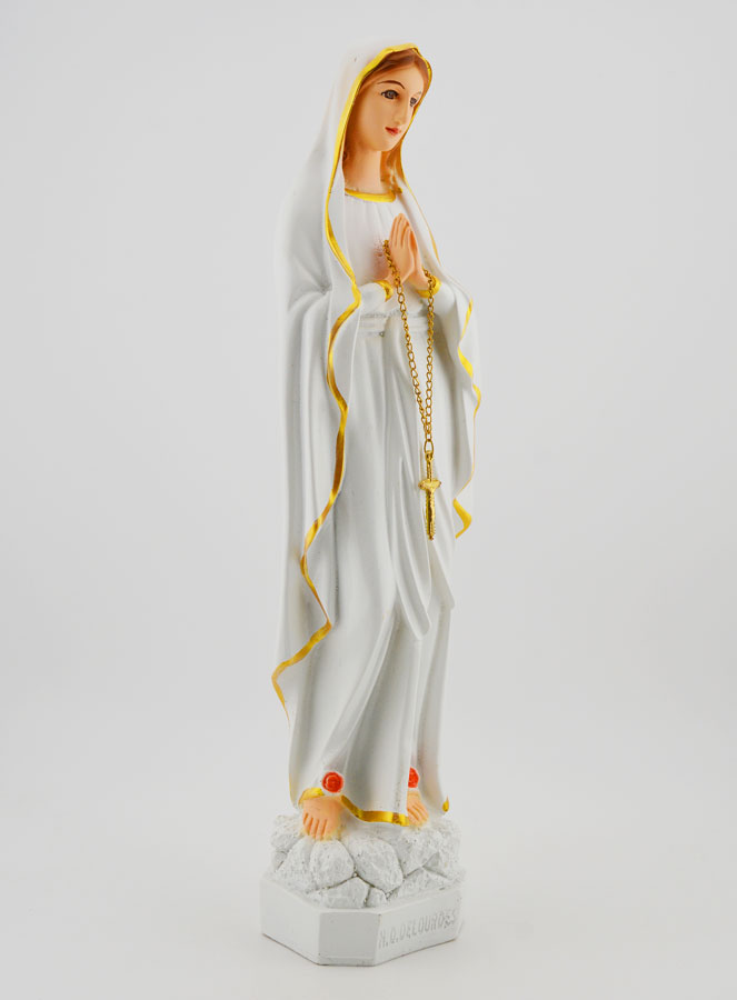 Statue Notre Dame de Lourdes Polychromée - 30 cm (pic 3)