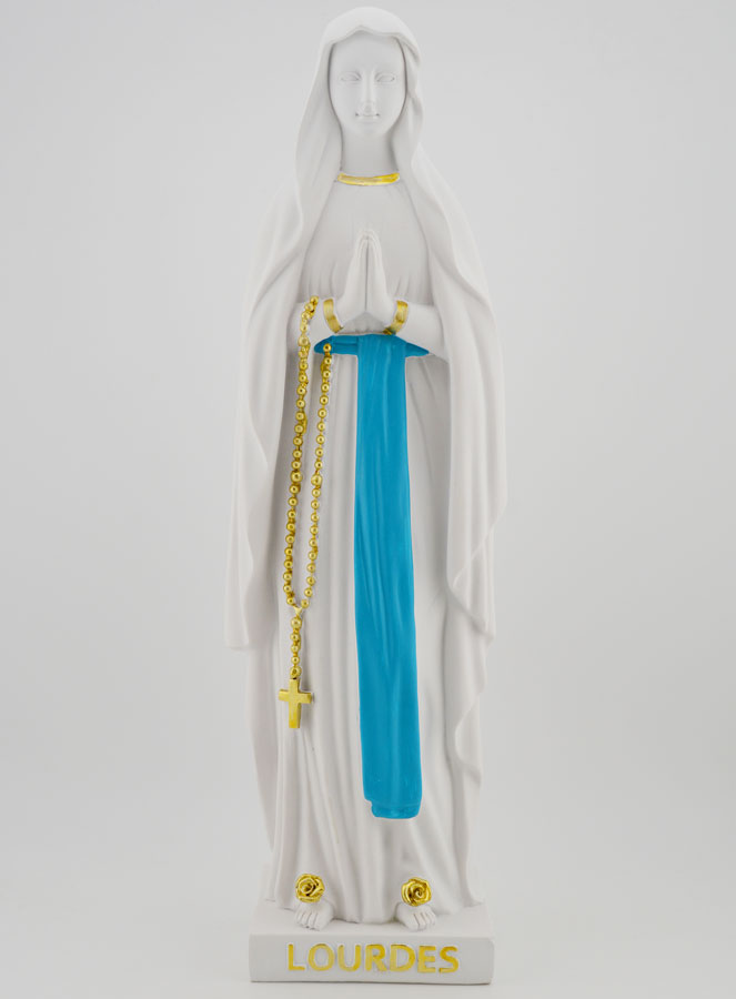 Statue Religieuse Notre Dame de Lourdes - 30cm (pic 1)