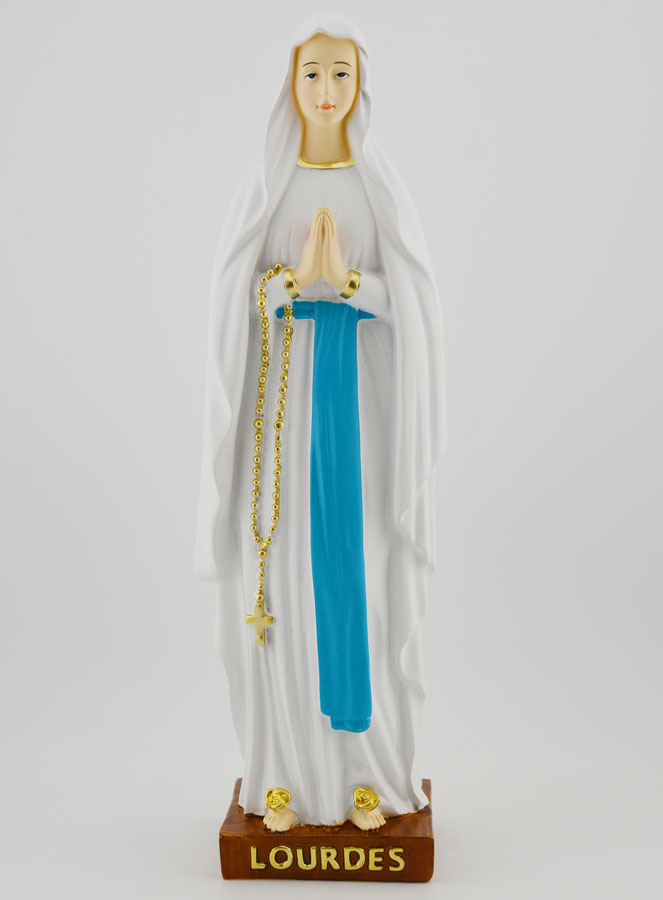Statue Religieuse Notre Dame de Lourdes - 25cm (pic 1)