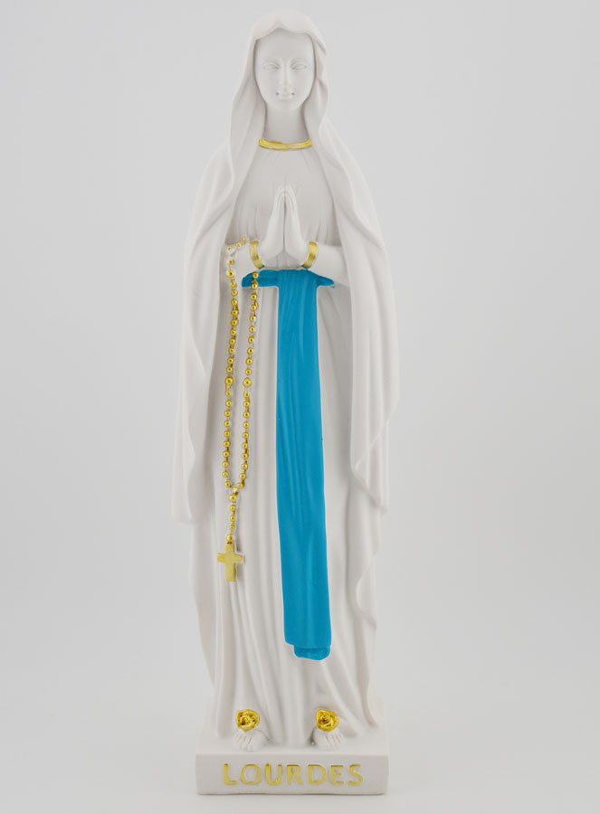 Statue Religieuse Notre Dame de Lourdes - 25cm (pic 1)