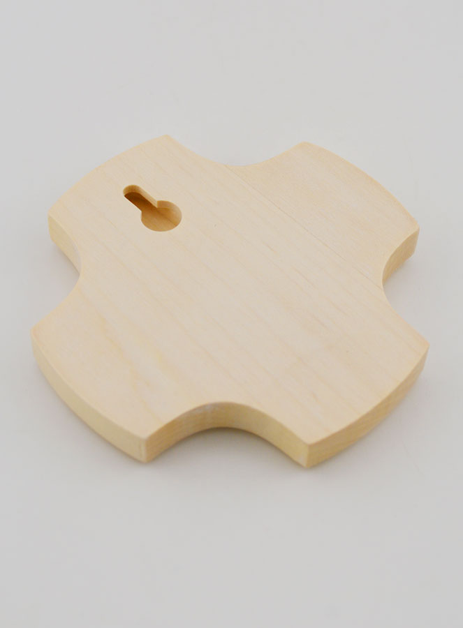 Croix en Bois d'Erable - Poisson Chrétien Ichtus (pic 4)