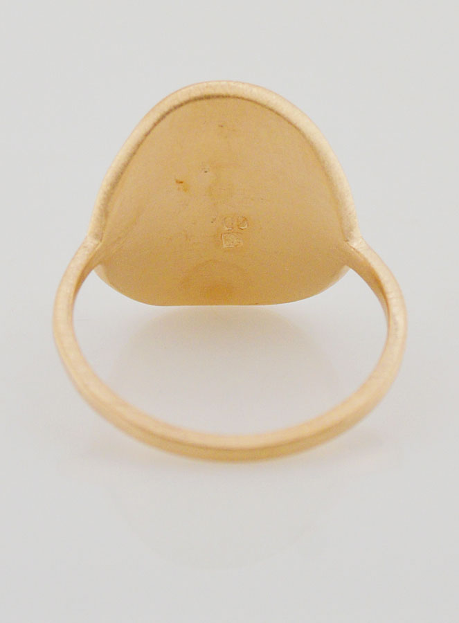 Bague Croix du Christ Sculptée - Plaqué Or - Taille 60 (pic 4)