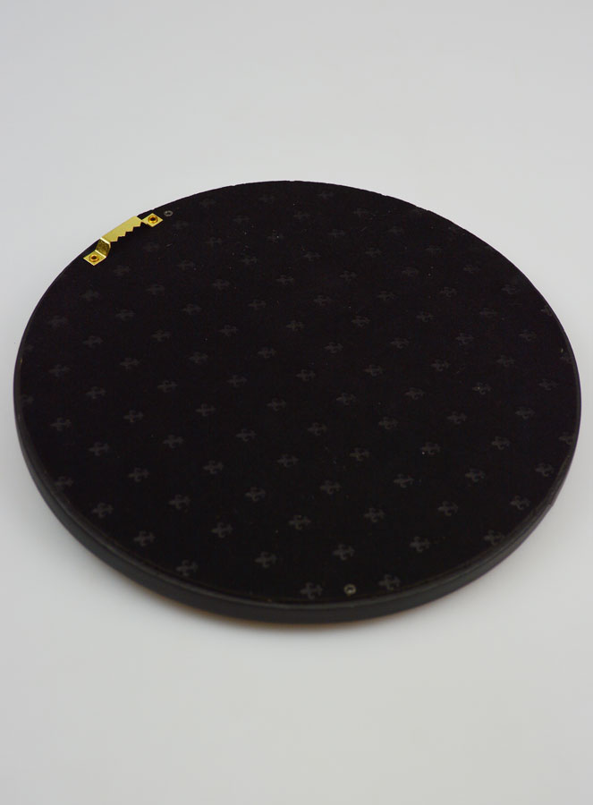 Ex Voto Mural Ovale Coeur Doré sur Velours - 29cm (pic 4)