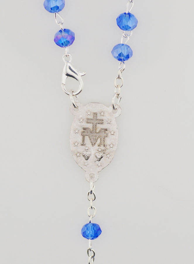 Chapelet de la Médaille Miraculeuse Ouvrant - Bleu (pic 4)