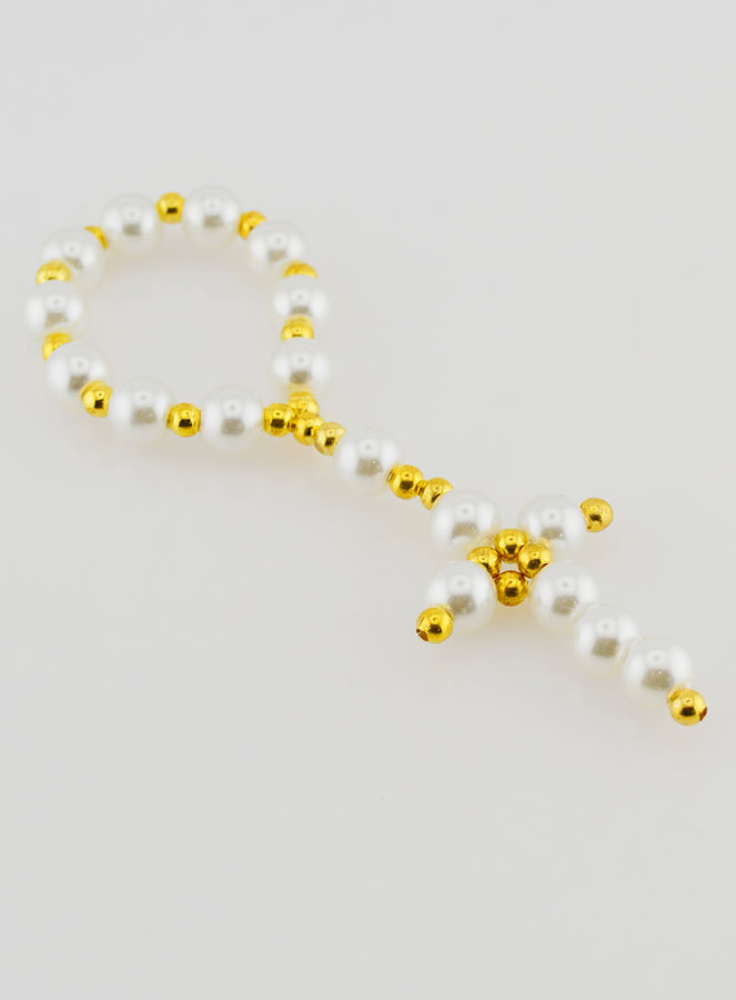 Dizainier en Perles de Verre Nacré - Blanc (pic 3)