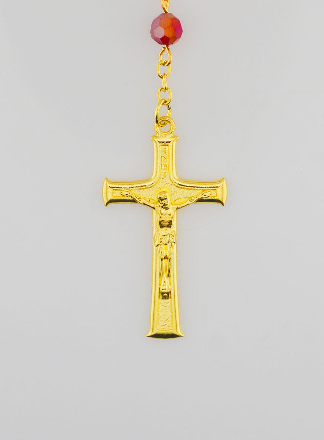 Chapelet en Cristal Rouge &  Médaille Miraculeuse (pic 3)