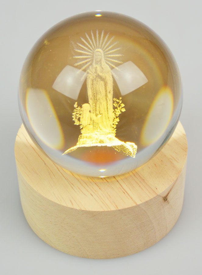 Boule Lumineuse Notre Dame de Lourdes (pic 1)