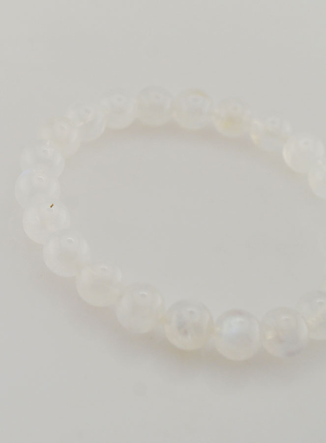 Bracelet en Pierre de Lune Blanche Péristérite AAA (pic 3)
