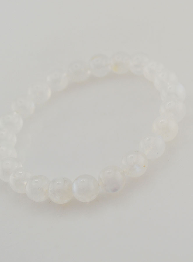 Bracelet en Pierre de Lune Blanche Péristérite AAA (pic 4)