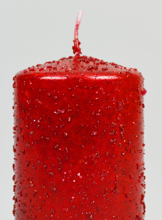 Bougie de Noël à Paillettes - Rubis (pic 3)
