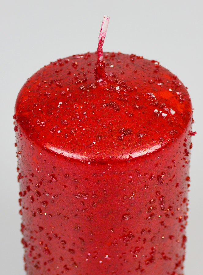 Bougie de Noël à Paillettes - Rubis (pic 4)