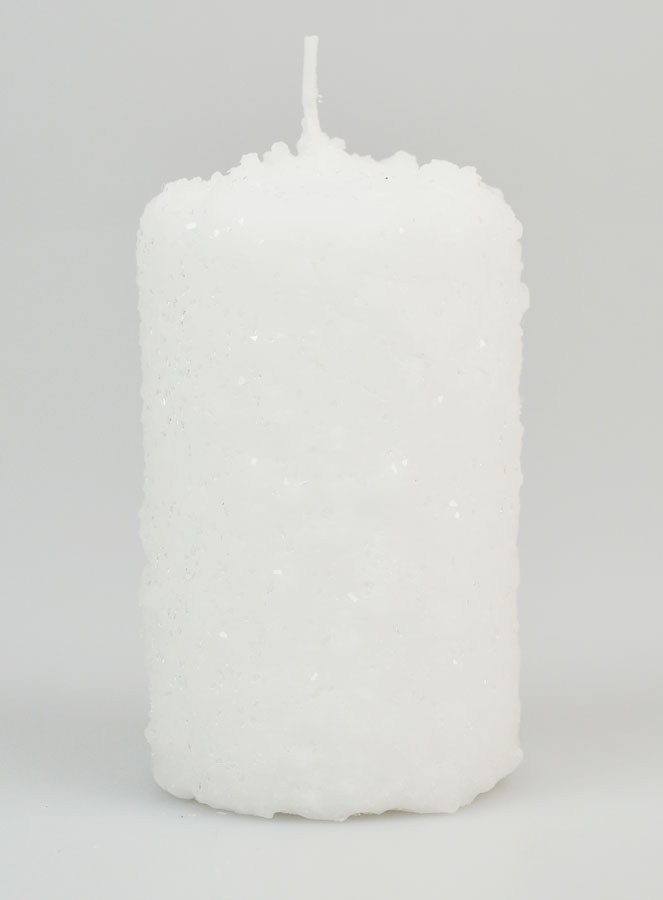 Bougie de Noël Décor Cristaux de Neige (pic 1)