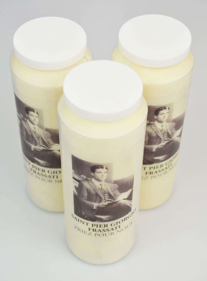 Lot de 3 Bougies de Neuvaine Saint Pier Giorgio Frassati (pic 2)