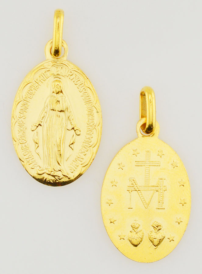 Médaille Miraculeuse Dorée Festonnée - 20mm (pic 1)