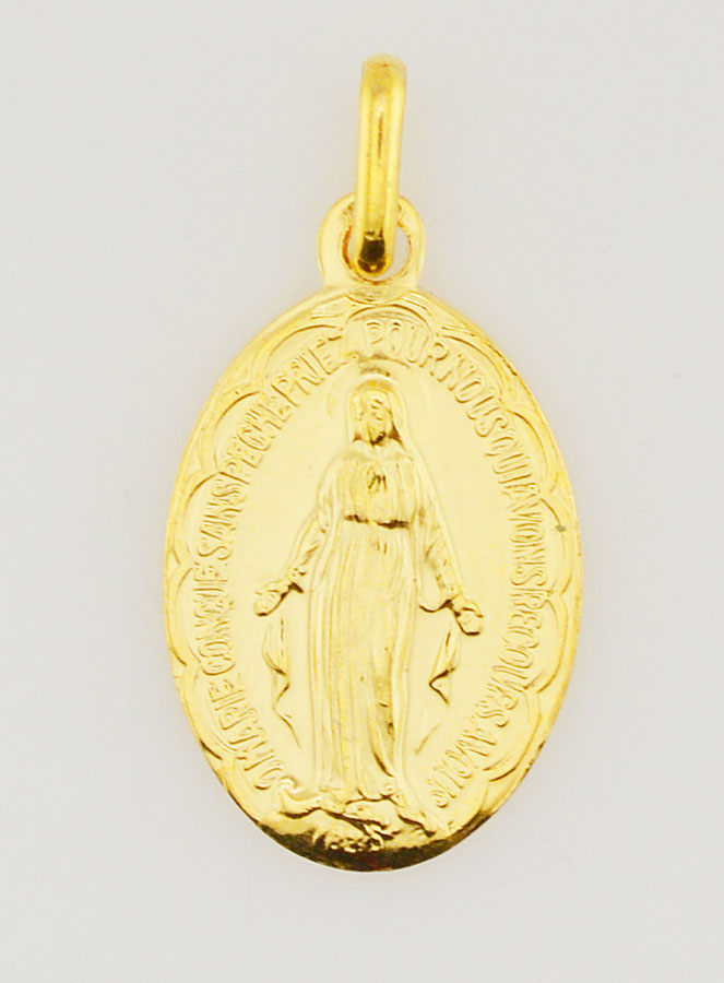 Médaille Miraculeuse Dorée Festonnée - 20mm (pic 3)