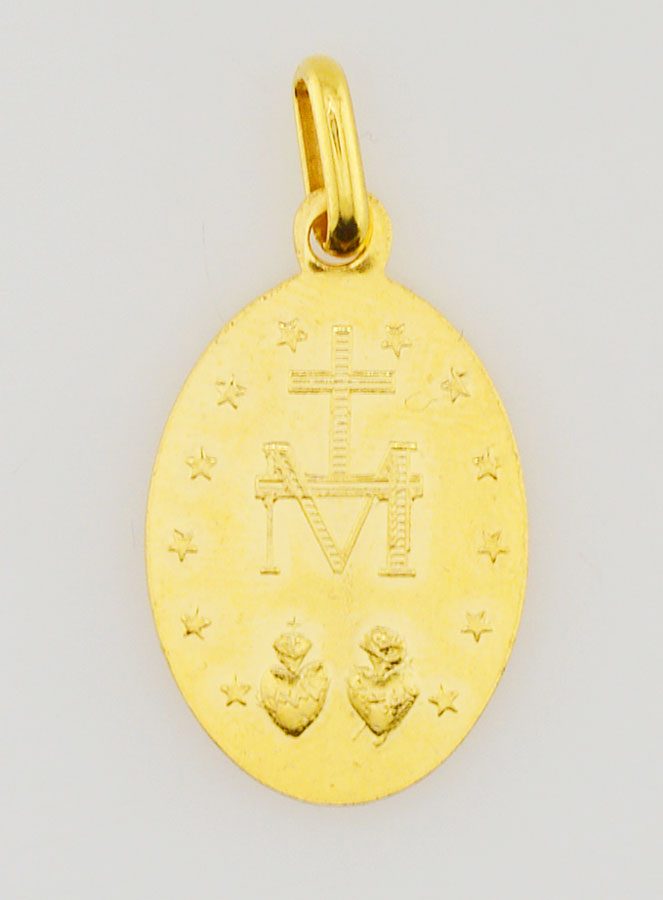 Médaille Miraculeuse Dorée Festonnée - 20mm (pic 4)