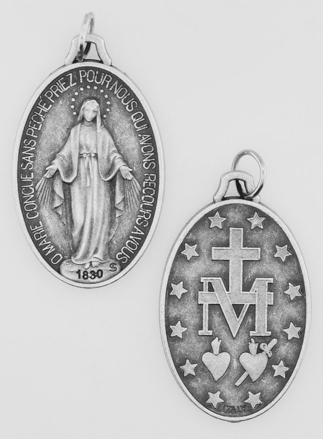 Médaille Miraculeuse 30mm - Prière en Français (pic 1)