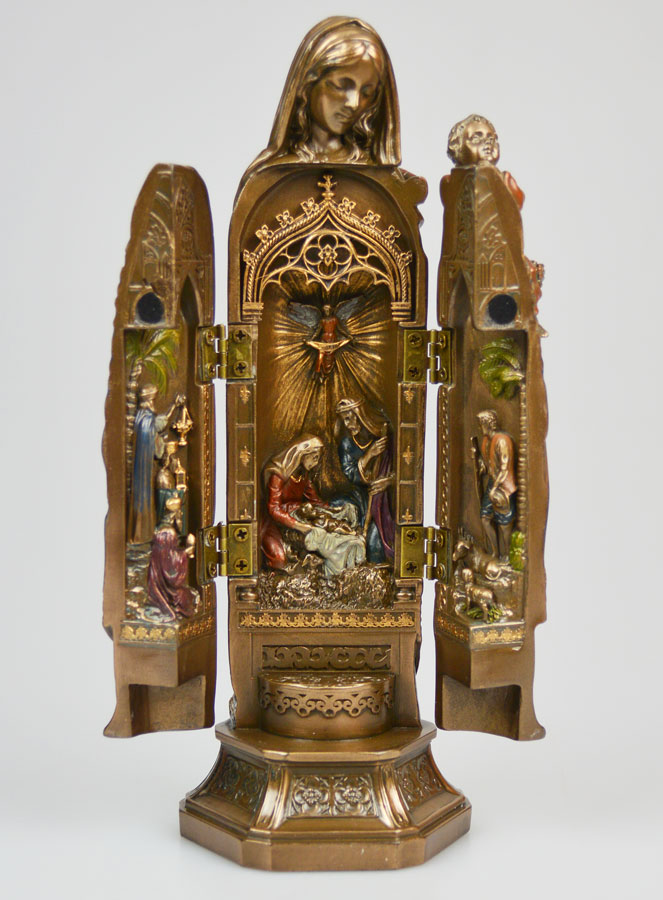 Crèche de Noël Marie & Nativité - 21 cm (pic 1)