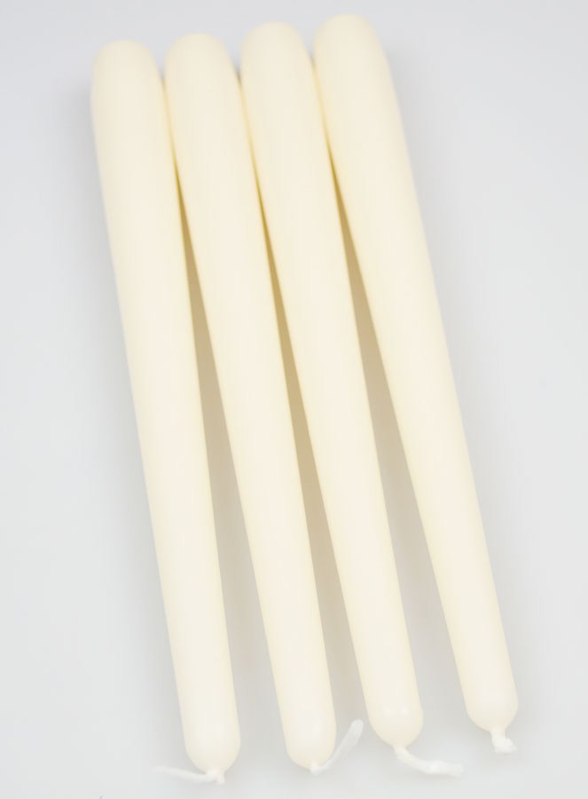 Lot de 4 Bougies Flambeau Ivoire - 25cm (pic 2)