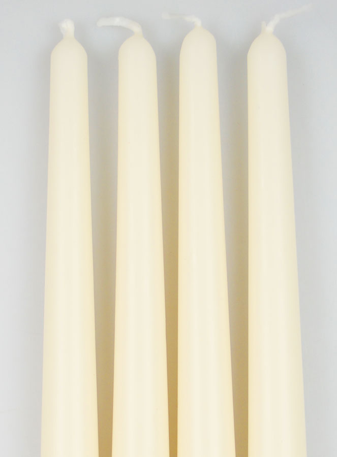Lot de 4 Bougies Flambeau Ivoire - 25cm (pic 3)