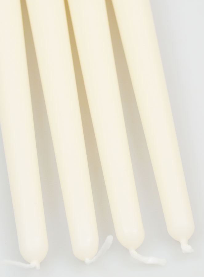 Lot de 4 Bougies Flambeau Ivoire - 25cm (pic 4)