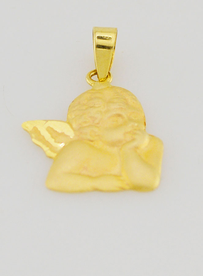 Médaille Ange Gardien en Or 375/1000 - 14mm (pic 2)