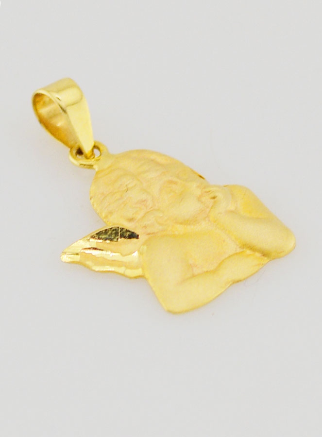 Médaille Ange Gardien en Or 375/1000 - 14mm (pic 3)