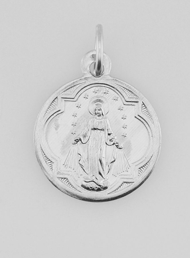 Médaille Vierge Marie Miraculeuse en Aluminium - 15mm (pic 1)