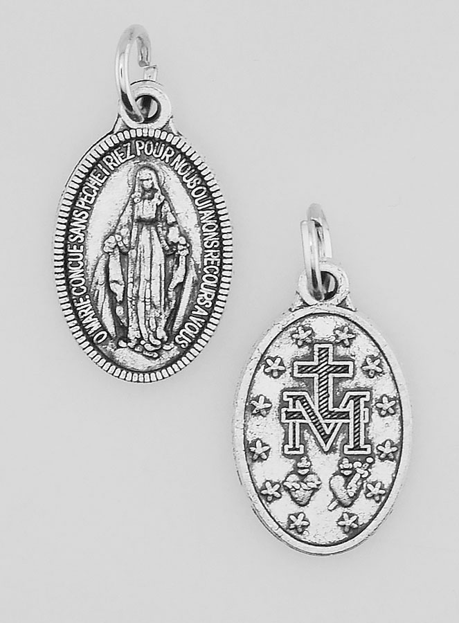 Médaille Miraculeuse Bord Strié - 17mm (pic 1)