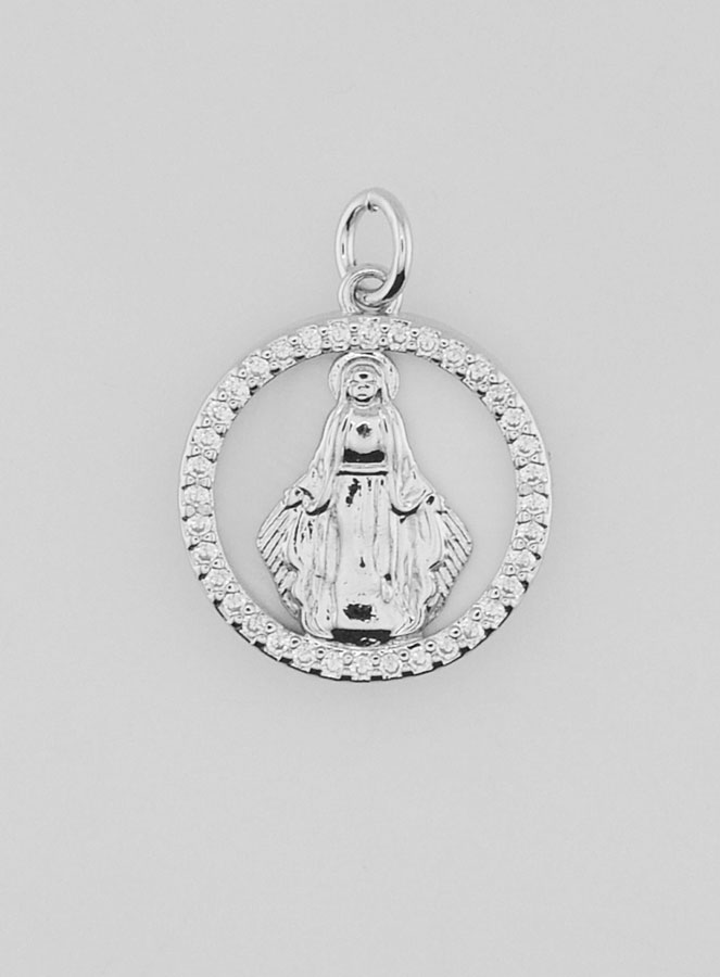 Médaille Vierge Marie Miraculeuse en Nacre - 15mm (pic 1)