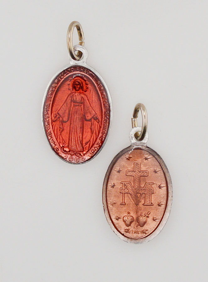 Médaille Miraculeuse Rouge - 18mm (pic 1)