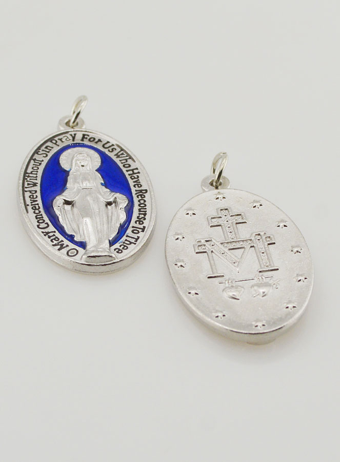 Médaille Miraculeuse Bleue - 30mm (pic 2)