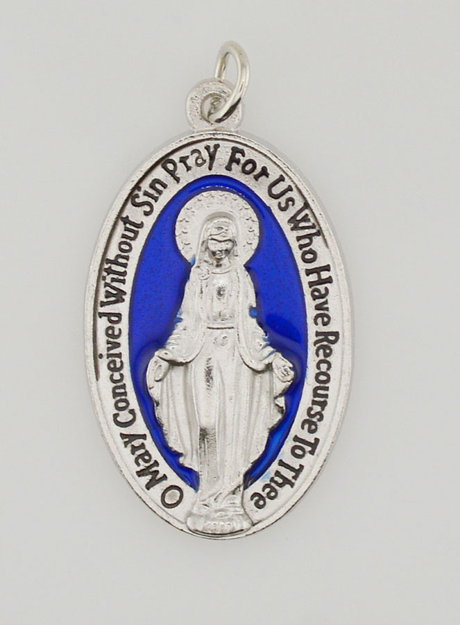 Médaille Miraculeuse Bleue - 30mm (pic 3)