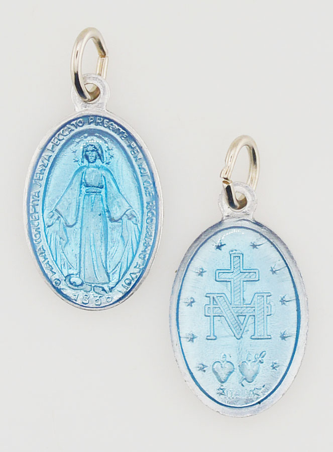 Médaille Miraculeuse Bleue - 18mm (pic 1)