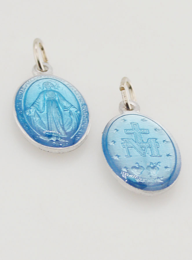 Médaille Miraculeuse Bleue - 18mm (pic 2)
