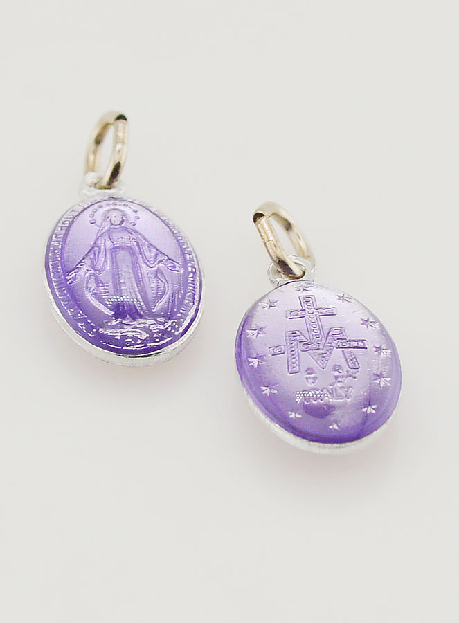 Médaille Miraculeuse Violet - 14mm (pic 2)