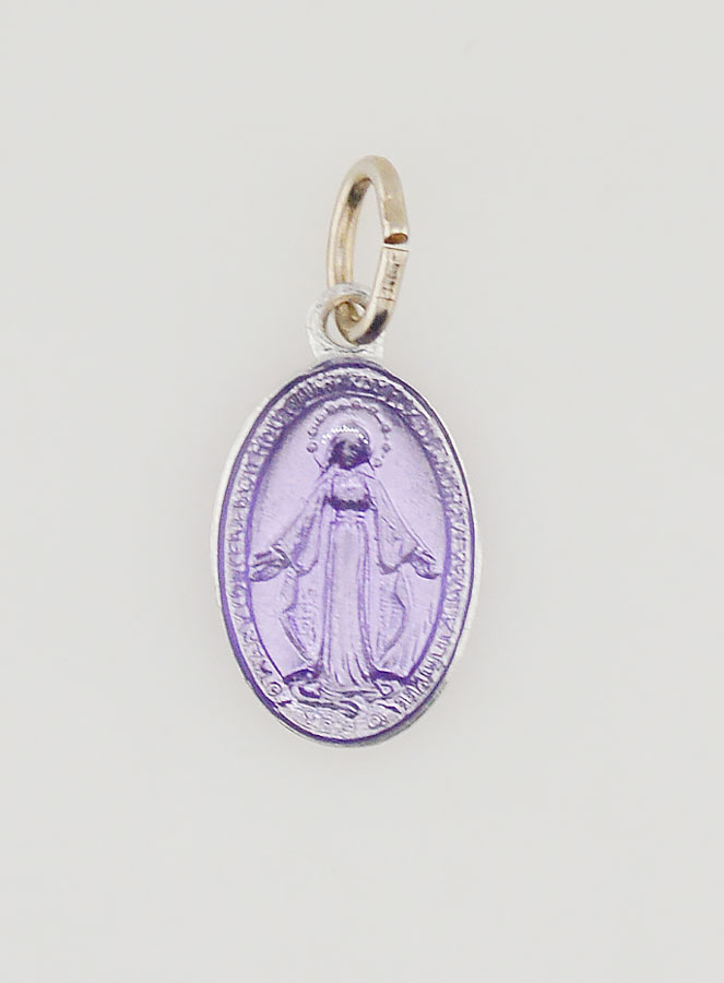 Médaille Miraculeuse Violet - 14mm (pic 3)