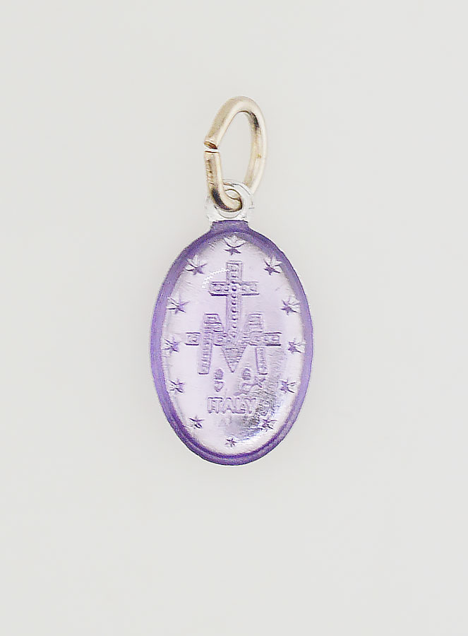 Médaille Miraculeuse Violet - 14mm (pic 4)