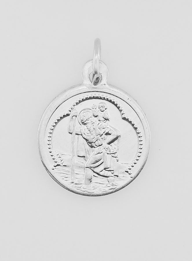 Médaille Saint Christophe en Aluminium - 15mm (pic 1)