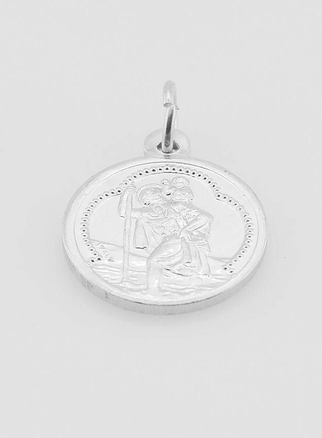Médaille Saint Christophe en Aluminium - 15mm (pic 2)