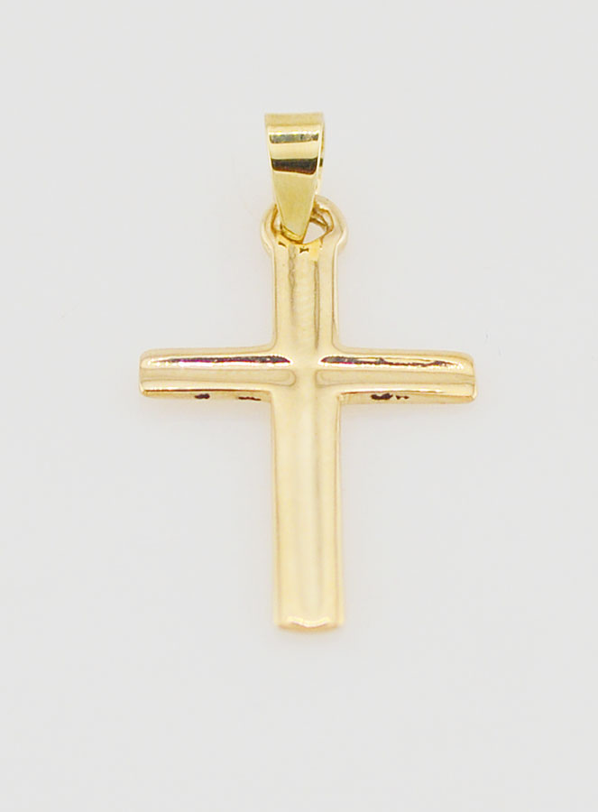 Pendentif Croix 23mm - Or 9K (pic 2)