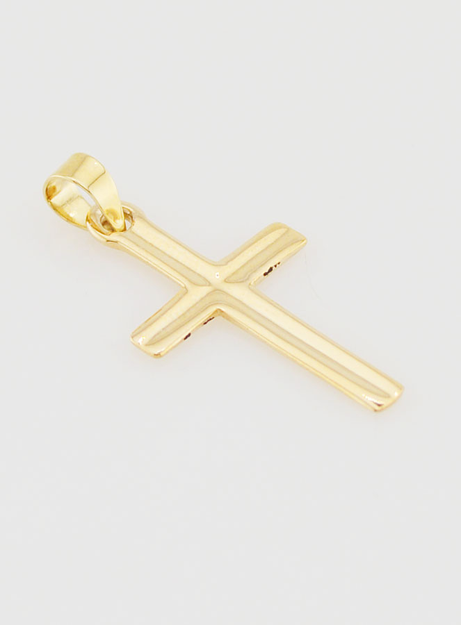 Pendentif Croix 23mm - Or 9K (pic 3)