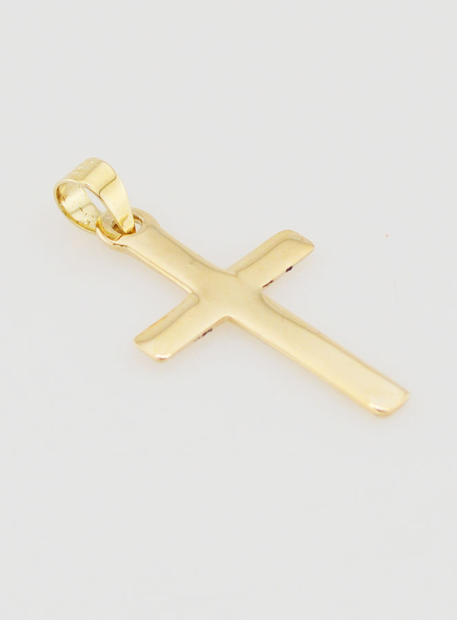 Pendentif Croix 23mm - Or 9K (pic 4)
