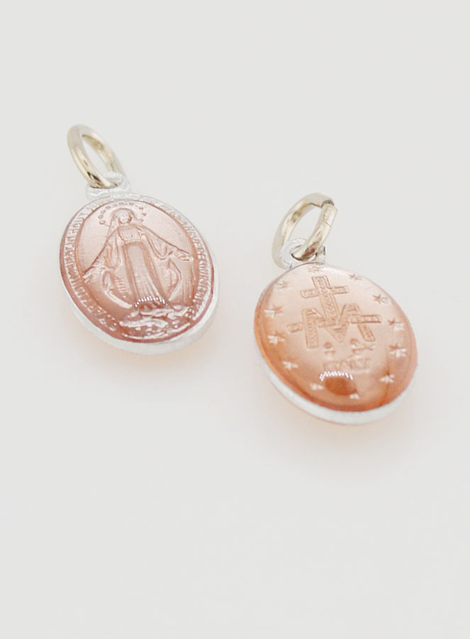 Médaille Miraculeuse Rose - 14mm (pic 2)