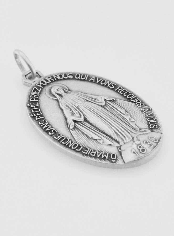 Grande Médaille Miraculeuse  en Argent Massif - 33mm (pic 3)