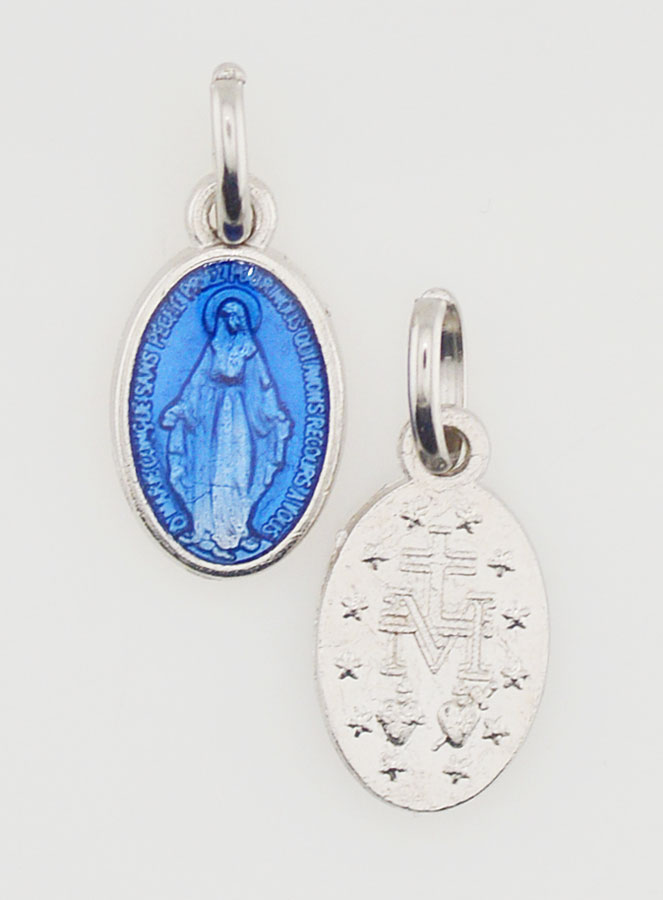 Médaille Miraculeuse Bleue - 13mm (pic 1)