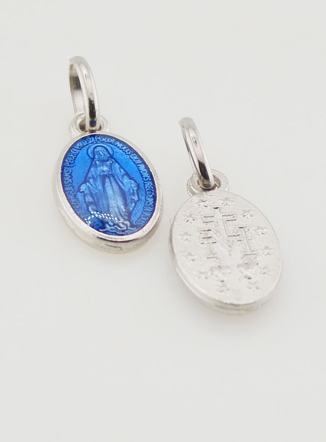 Médaille Miraculeuse Bleue - 13mm (pic 2)